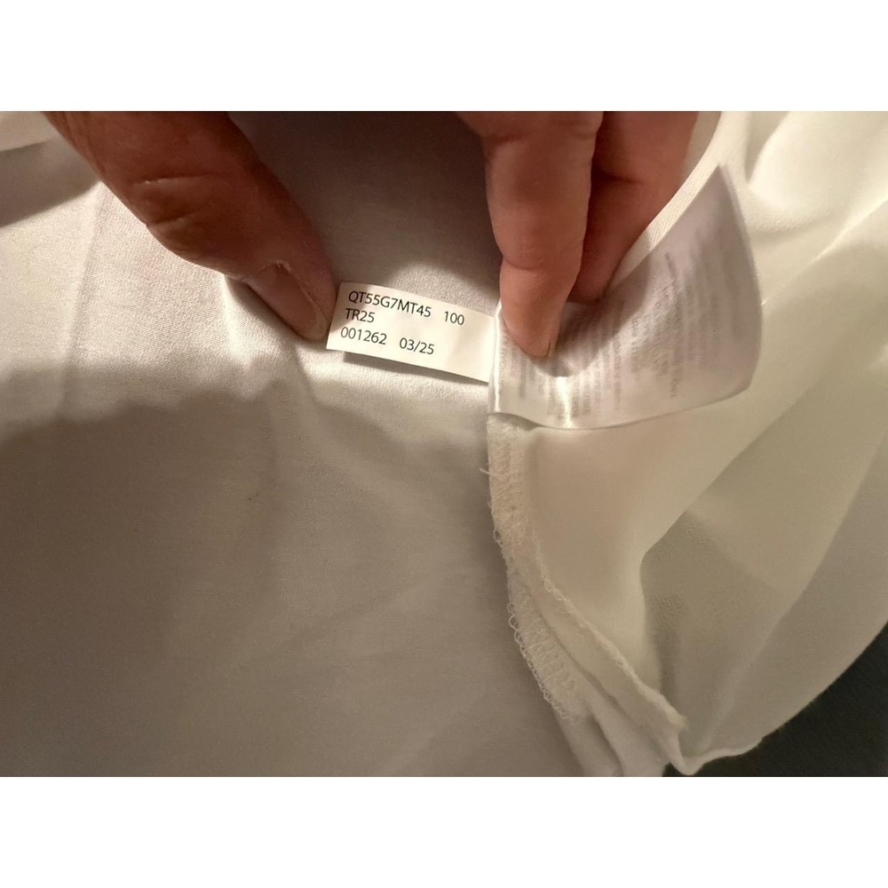 NWT MICHAEL KORS Womens Size L White Flowy Layered Side Slits Chic Casual Blouse - Picture 8 of 11